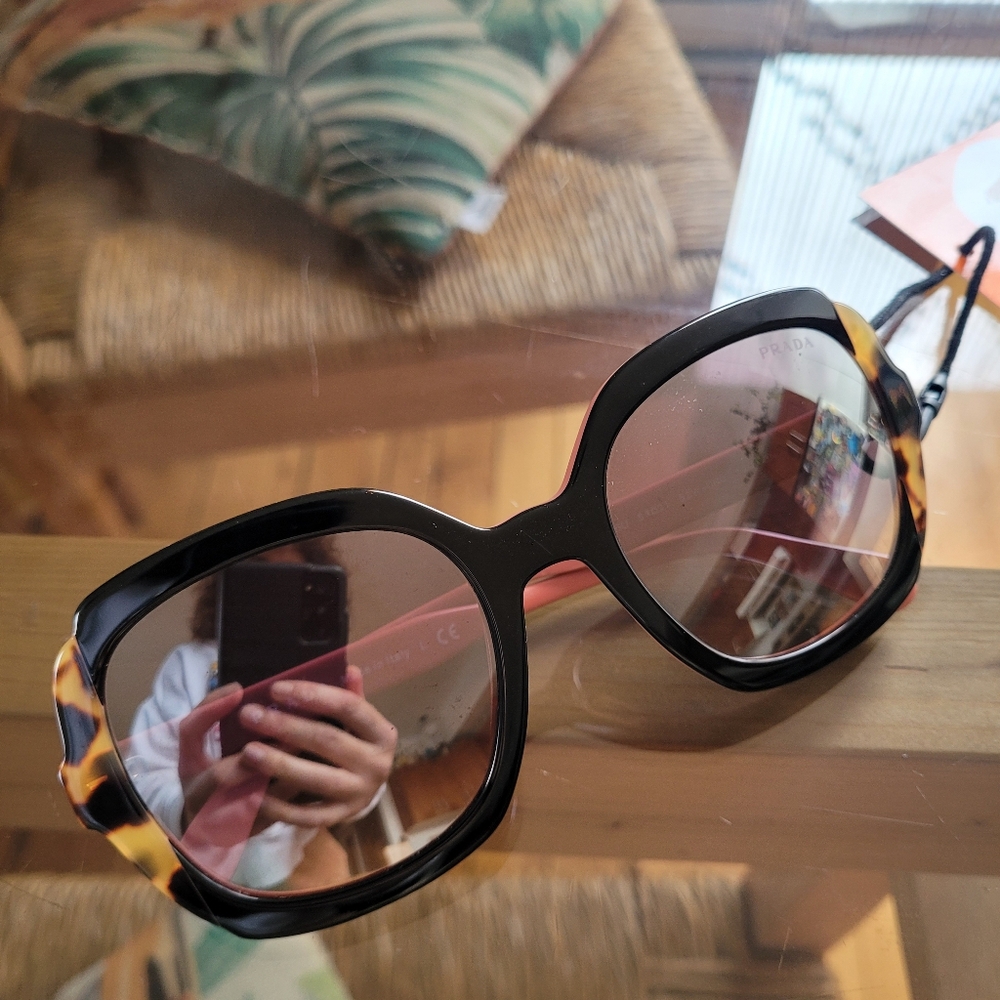 Prada Black and Tortoise Sunglasses